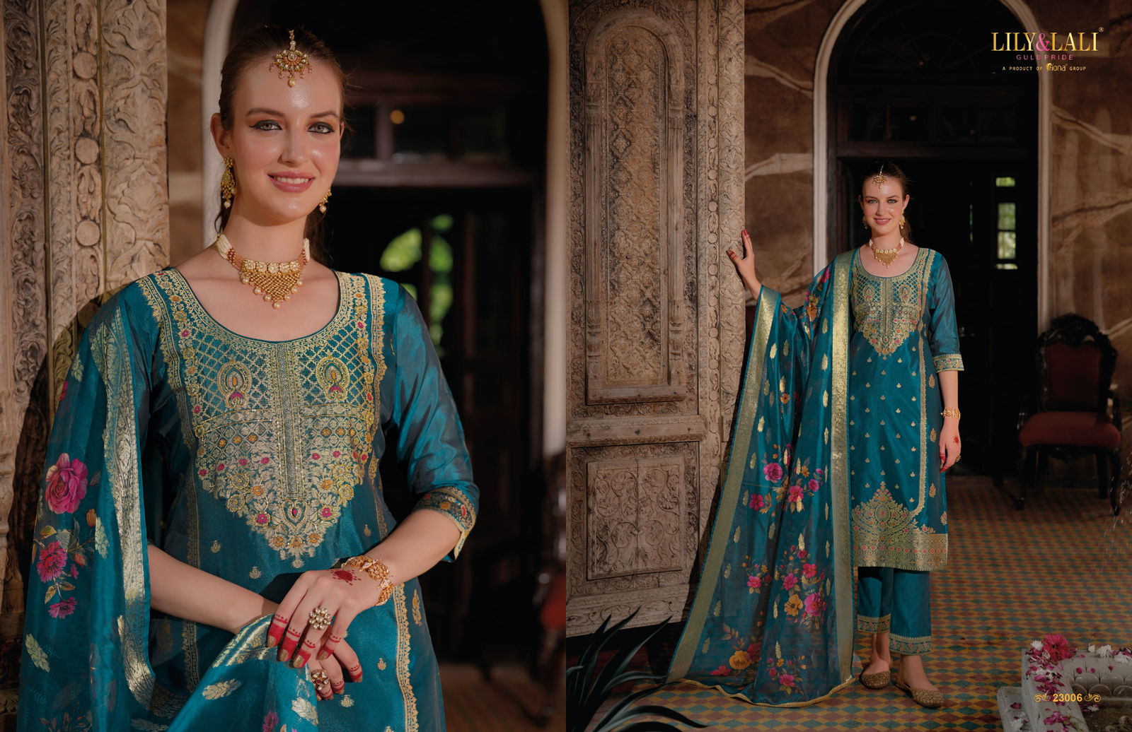 Silkyness Vol 3 By Lily And Lali Jacquard Designer Kurti With Bottom Dupatta Wholesale Price In Surat
